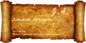 Jakubek Artemon névjegykártya